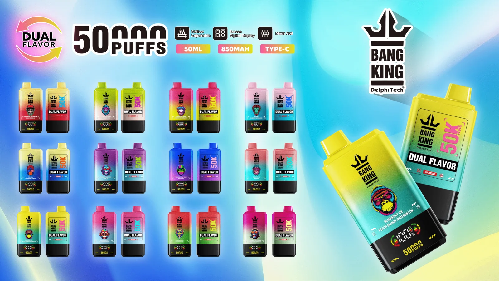 Bang King 50000 Puffs 残量表示の確認方法