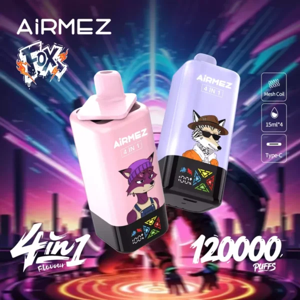 Airmez Fox 120000 Puffs – 4つのフレーバーで楽しむ究極の体験