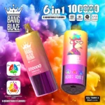 Bang Blaze 100000 Puffs 6 in 1 Flavors – 最新のLEDディスプレイ付き充電式使い捨て電子タバコ - 画像 (3)
