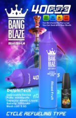 BANG BLAZE SHISHA 40000 Puffs  低ニコチン・大容量・充電式ディスポーザブルVAPE（正規品） - 画像 (11)