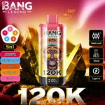 Bang Legend 120000 Puffs 5 in 1 Flavors – 究極の体験を提供する使い捨て電子タバコ - 画像 (7)