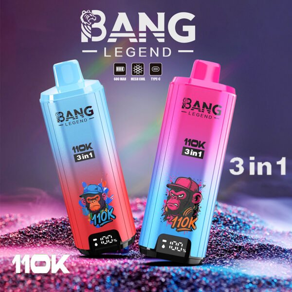 Bang Legend 110K Puffs – 高性能長持ちベープ | 110,000パフ対応 | 3in1フレーバーシステム