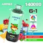 Airmez FOX 140000 Puffs 6 IN 1 | 新世代一次性電子タバコ - 画像 (10)