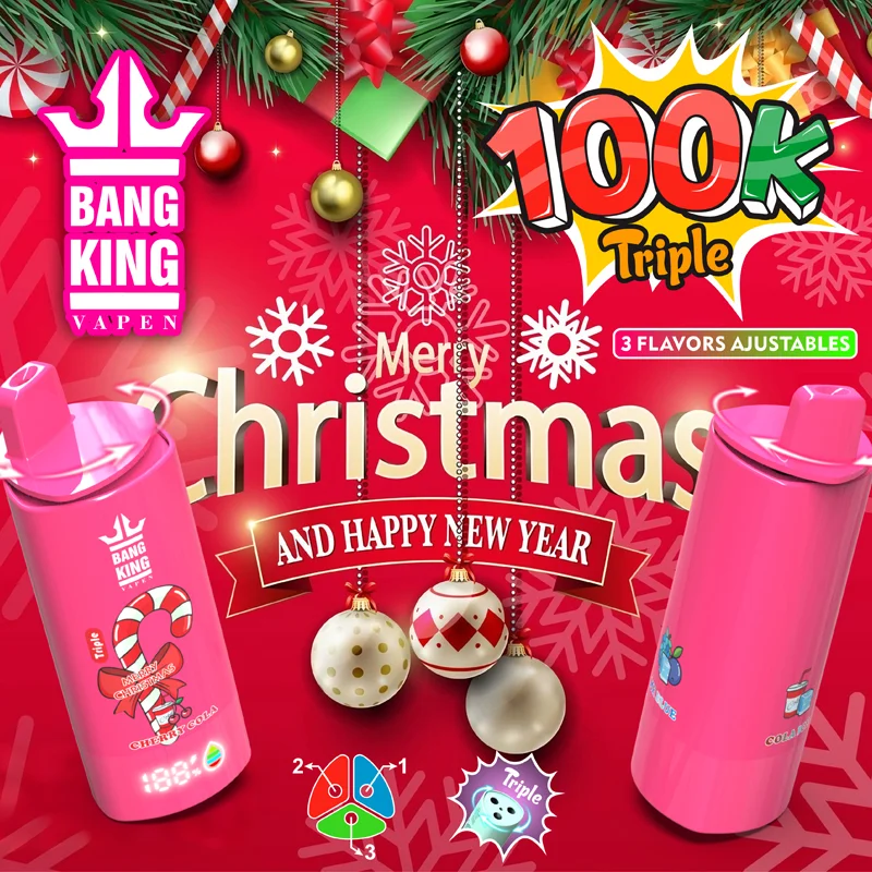 Bang-King-100K-Puffs-Vape-12-Flavors-Per-Christmas-Gift-Box-3-in-1-Flavor-Vape Bang King Triple100,000 Puffs 3-in-1 フレーバー 使い捨て電子タバコ - 画像 (1)