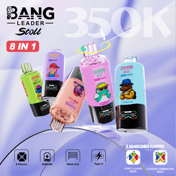 Bang Leader Stoll 350K Puffs – 8 in 1 フレーバー使い捨てVape | 350,000パフ