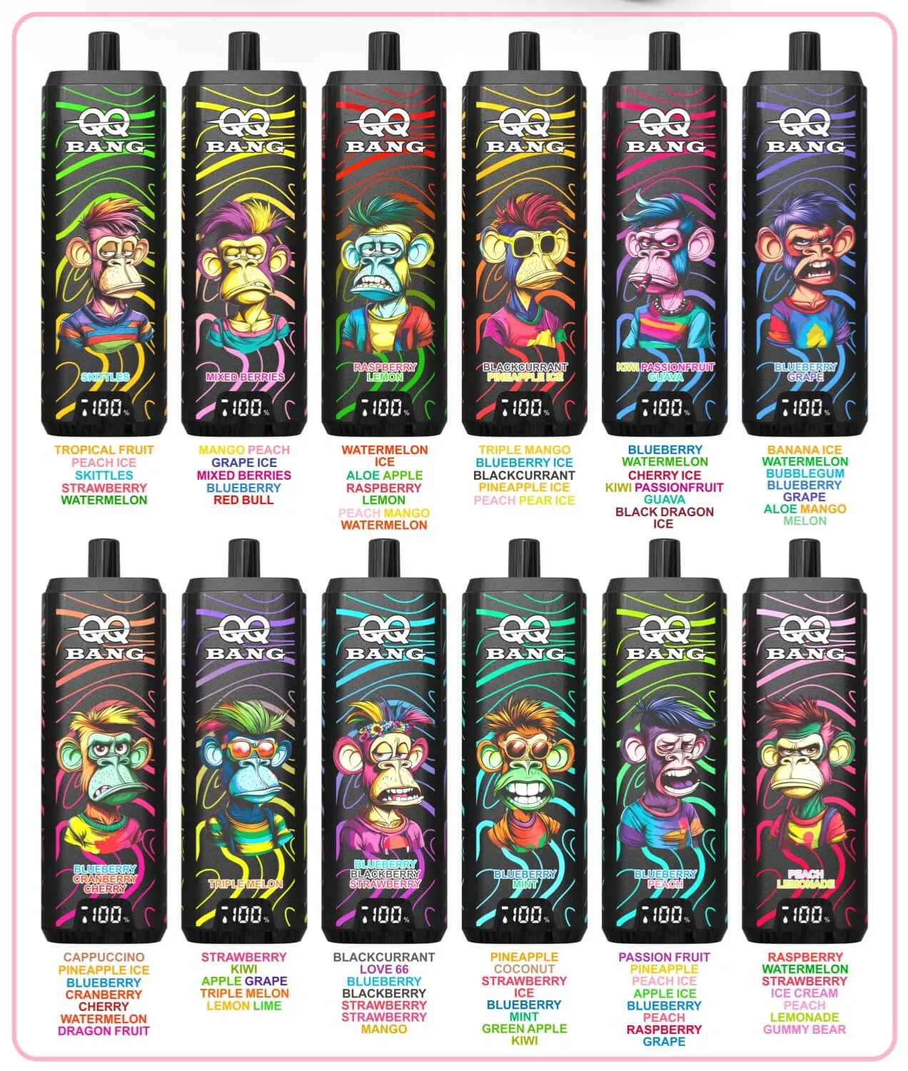QQ-BANG-180K-Vape-Banana-Ice-Watermelon-Bubblegum-Blueberry-Grape-Aloe-Mango-Melon12